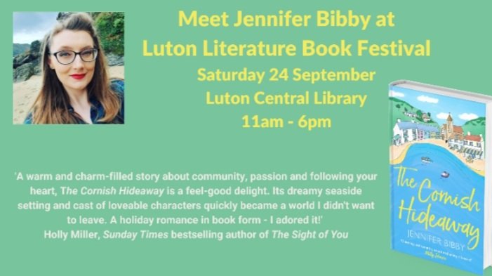 jennyfromthewr1's tweet photo. My @RNAtweets #tuesnews is that I'll be at Luton Literature Book Festival on Saturday 24th September talking all things writing, romance and The Cornish Hideaway 🙂 https://t.co/NJLHIrAw7c