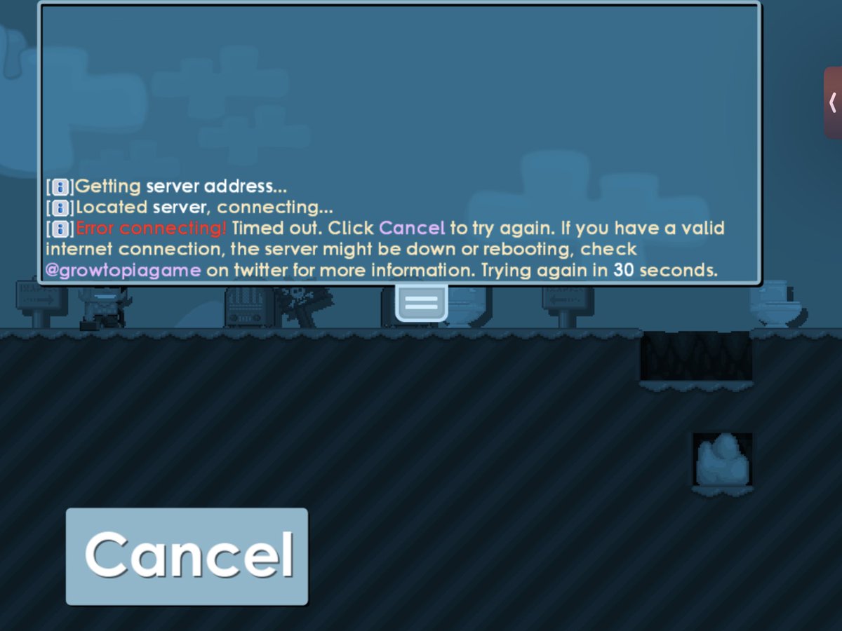 HUNGAMINGYT1's tweet photo. @growtopiagame Why am I having server issues? Using any apple device https://t.co/aflHAVJGqy