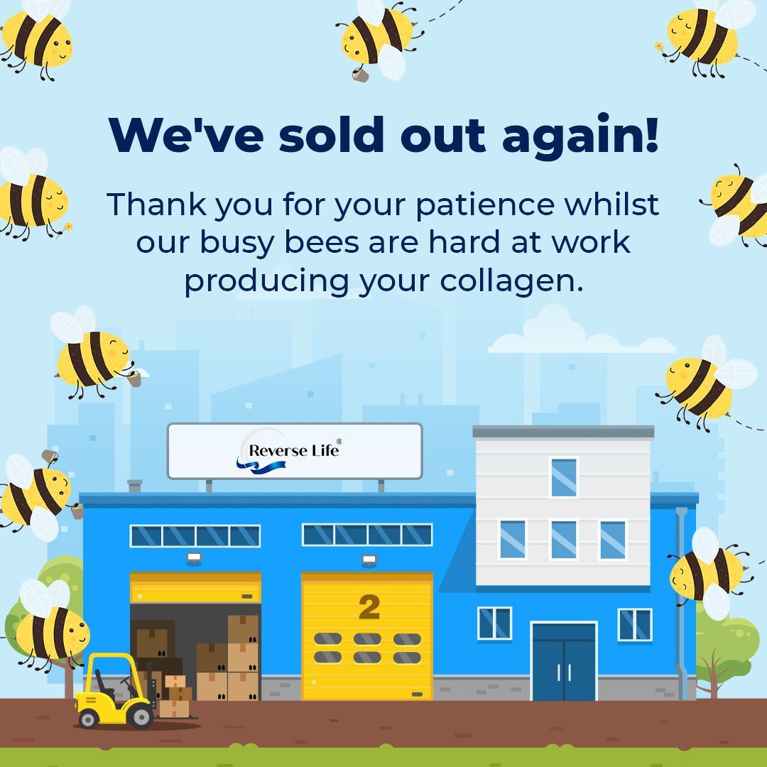Reverselifeltd's tweet photo. Apologies if your order has been delayed and took longer to arrive than normal. We're working hard to overcome supply chain issues 💙 
#collagen #reverselife #liquidcollagen #reverselifers #customerlove #supplementsthatwork #wrinkles #healthyjoints #antiageing #collagendrink https://t.co/TjIhCpc3pM