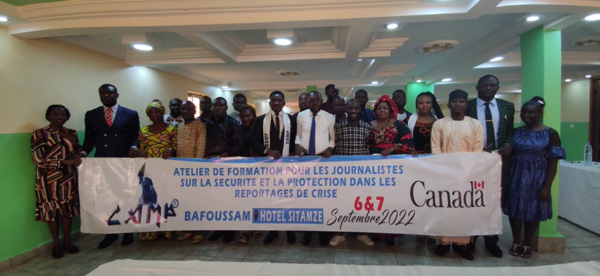 Opening ceremony of a workshop to train 90 journalists on safety and security while reporting in period of crisis. The project is being implemented by CAMP,with funding from the Canadian Fund for local initiative of the Canadian High Commission.