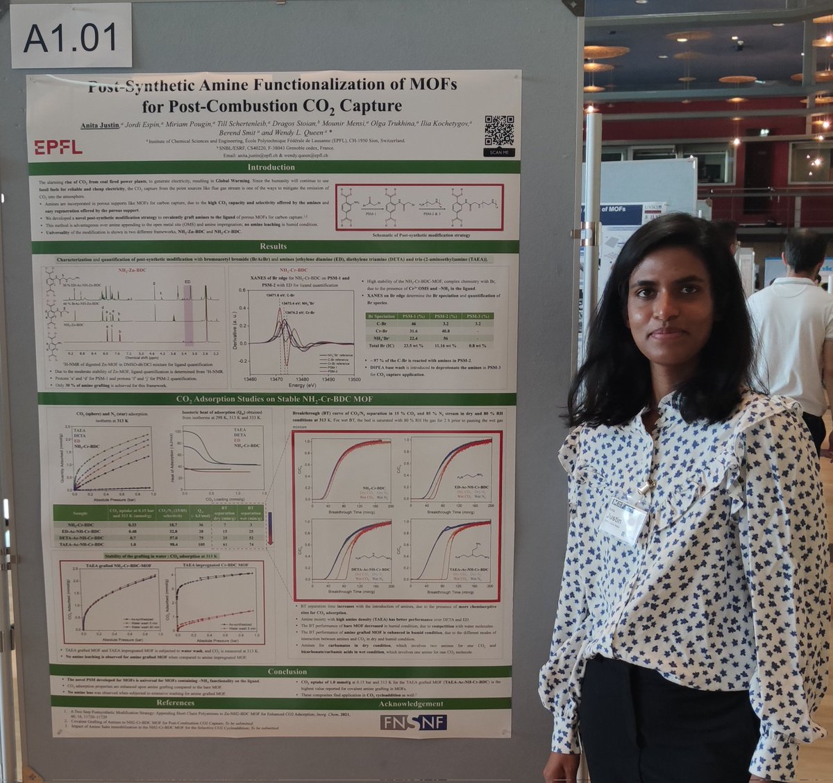 Anita Justin (@anitajustin_) on Twitter photo Come check out the poster A1. 01 at @8thMOF2022 on post-combustion CO2 capture using amine functionalized MOFs, from <a href="/lfim_epfl/">LFIM - Wendy L. Queen</a> . Looking forward to have amazing discussions.#MOF2022 #MOF2022poster Come check out the poster A1. 01 at @8thMOF2022 on post-combustion CO2 capture using amine functionalized MOFs, from <a href="/lfim_epfl/">LFIM - Wendy L. Queen</a> . Looking forward to have amazing discussions.#MOF2022 #MOF2022poster