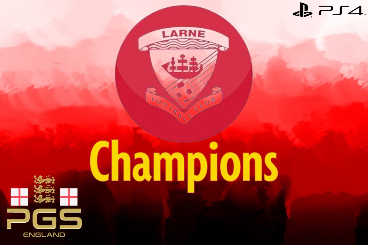 PgsEngland's tweet photo. PGS England League 1

🎮 PS4

1️⃣ @LarneFC_Esports 🏆 
2️⃣ PGS Highbury 

Congratulations to LarneFC on the title, solid season 👏🏻 🏆 

Also well done PGS Highbury on coming 2nd 🥈👏🏻 

#TopLeague https://t.co/ddYDNgav2J