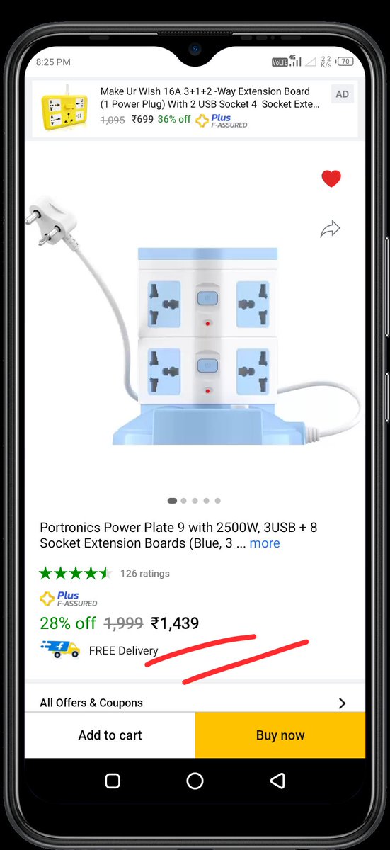 Saibaljana's tweet photo. Same Product
Same Model
Why different Price almost ₹500
@Flipkart 
Orr kitna luto gee indian koo

Flipkart service Best all time but 🥵🥵🥵🥵🥵🥵🥵🥵🥵🥵 https://t.co/6vmCq7oqq6