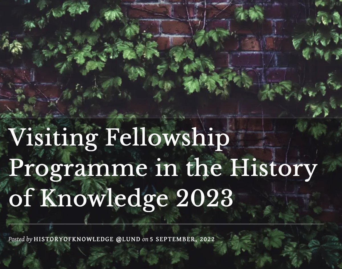 Lund Centre for the History of Knowledge (LUCK) tweet media