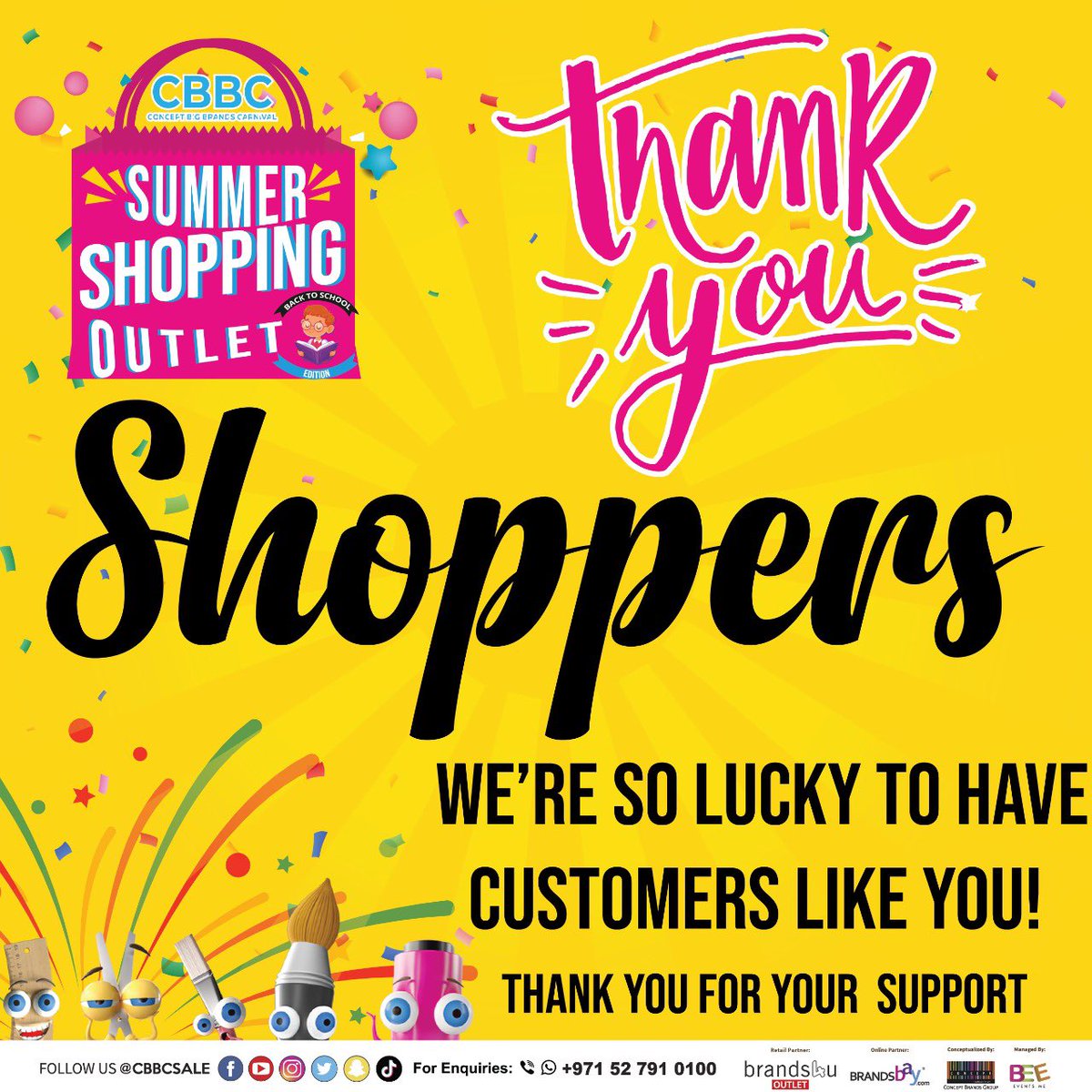 cbbcsale's tweet image. Thank You!!!

We greatly appreciate your presence throughout the CBBC Summer Warehouse Sale and making it a huge success!!

We will see you all very soon!