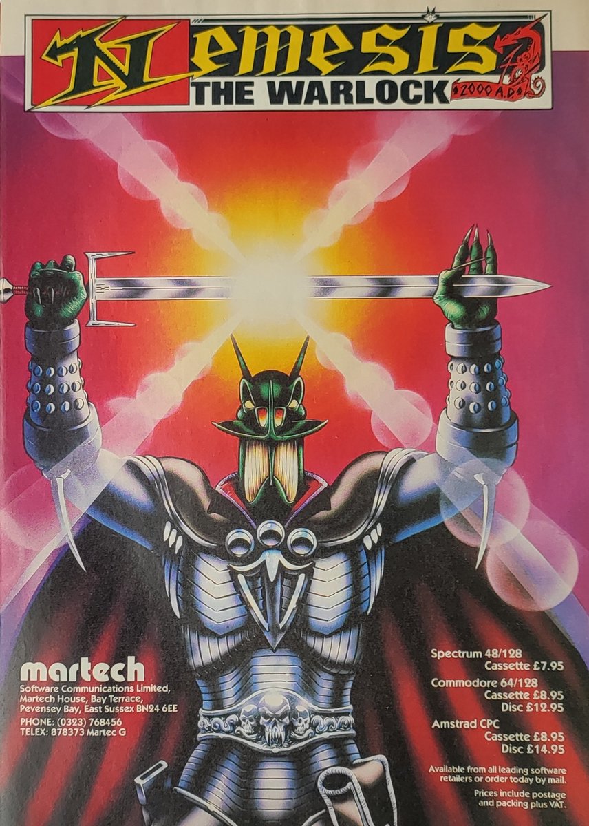Nemesis the Warlock game advert, 1987 #retrogames