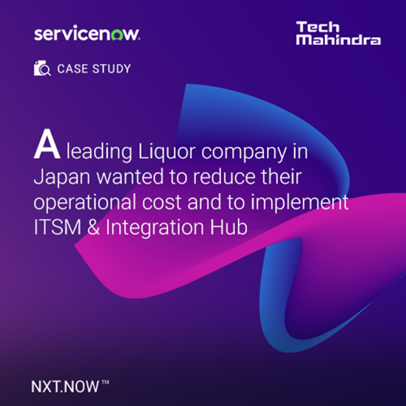 tech_mahindra's tweet photo. Learn how @Tech_Mahindra in partnership with ServiceNow helped a leading Liquor company reduce its operational cost & implemented a Single Umbrella System Integrator for the entire infrastructure services portfolio.
More: https://t.co/0gYy80uTjv
#NxtNow #ServiceNow #TechMinAPJI