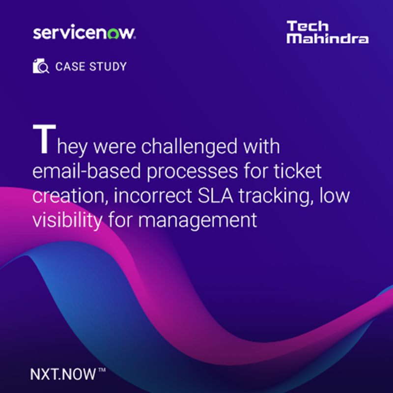 tech_mahindra's tweet photo. Learn how @Tech_Mahindra in partnership with ServiceNow helped a leading Liquor company reduce its operational cost & implemented a Single Umbrella System Integrator for the entire infrastructure services portfolio.
More: https://t.co/0gYy80uTjv
#NxtNow #ServiceNow #TechMinAPJI