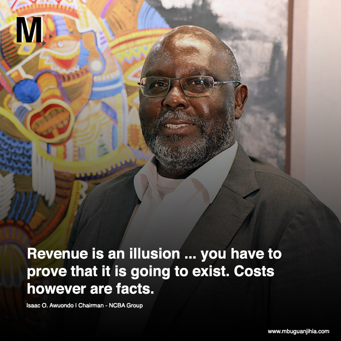 mbuguanjihia's tweet photo. 'Revenue is an illusion ... you have to prove that it is going to exist. Costs however are facts'

90% of people make aggressive assumptions about their revenue generating opportunity &amp; also tend to understate the cost of doing business - Isaac Awuondo @NCBABankKenya Chairman https://t.co/abK7y6Xf5y