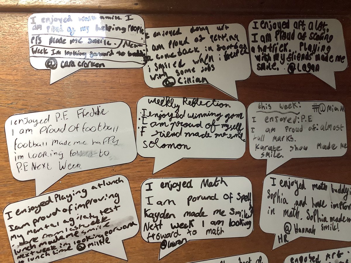 MrsM_StP's tweet photo. Weekly Reflection Tweets 🐦
We reflected our our weekly and wrote down what we enjoyed, what we are proud of and what made us smile. Have a read of our tweets below. #P7Journey #weeklyreflections https://t.co/Ijhe9KDTUW