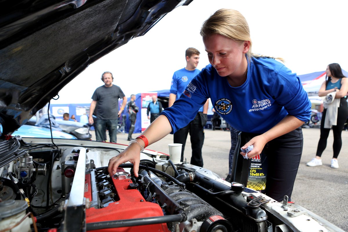 RoyalAirForce's tweet photo. Work hard, drive hard, ride fast - in the RAF you can do it all.

Inside Air correspondent AS1 Harris joined @raf_motorsports at @mallorycircuit to find out how Service personnel can fuel their passion for motorsports while serving. Listen here: https://t.co/cZTLnwxydS https://t.co/A9UNIKn2TK
