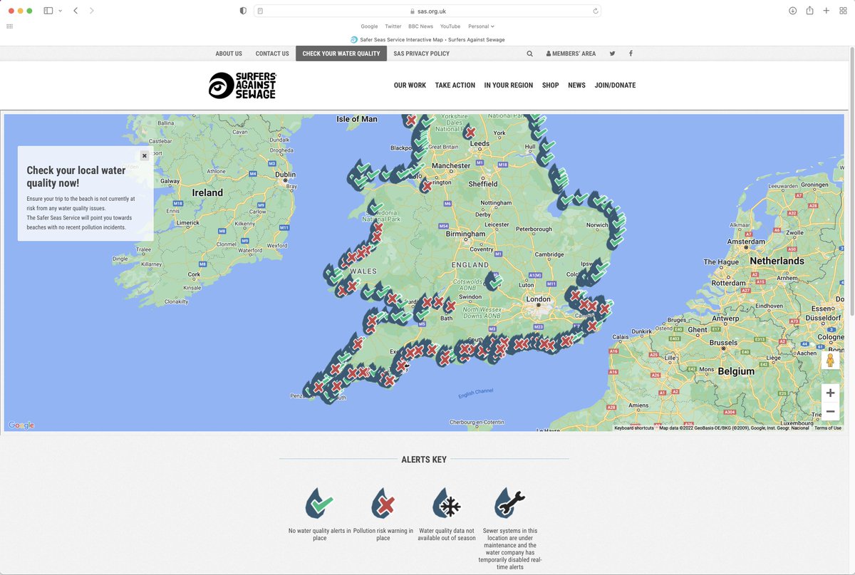 Feargal_Sharkey's tweet photo. Never to be out done in any competition with another water company @SouthernWater up the ante and dump sewage along most of the south and south east coast of England.

42 separate locations according to my calculations.

Well done everyone. Stand up and take a bow. 👏👏👏 https://t.co/61x4FxQ5gN