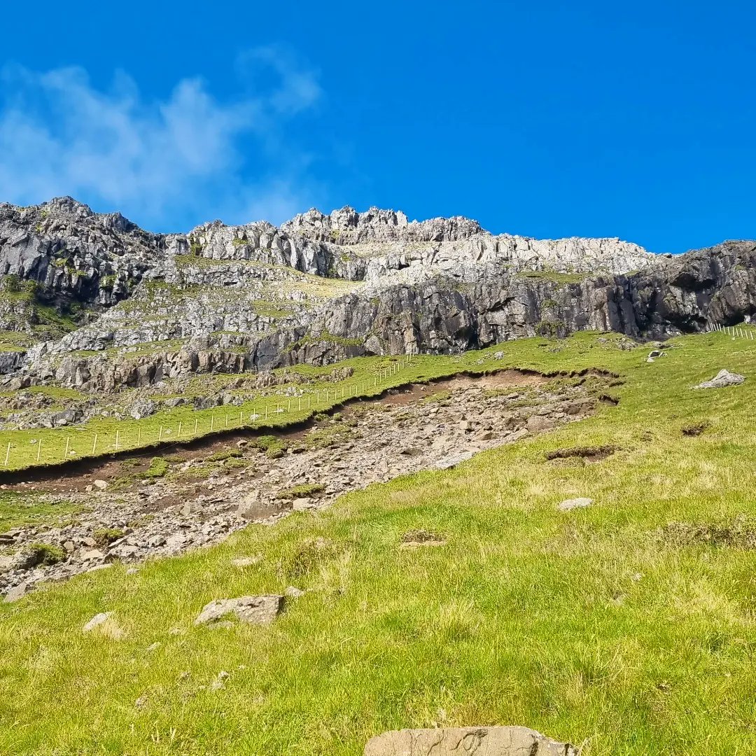 KolbruniH's tweet photo. Lendisbati project has officially started! Landslide has been fenced off, restoration experts have visited the Faroes, now discussions start on proceed forward! #ecologicalrestoration #lendisbati #faroeislands https://t.co/DFPd63zM1i