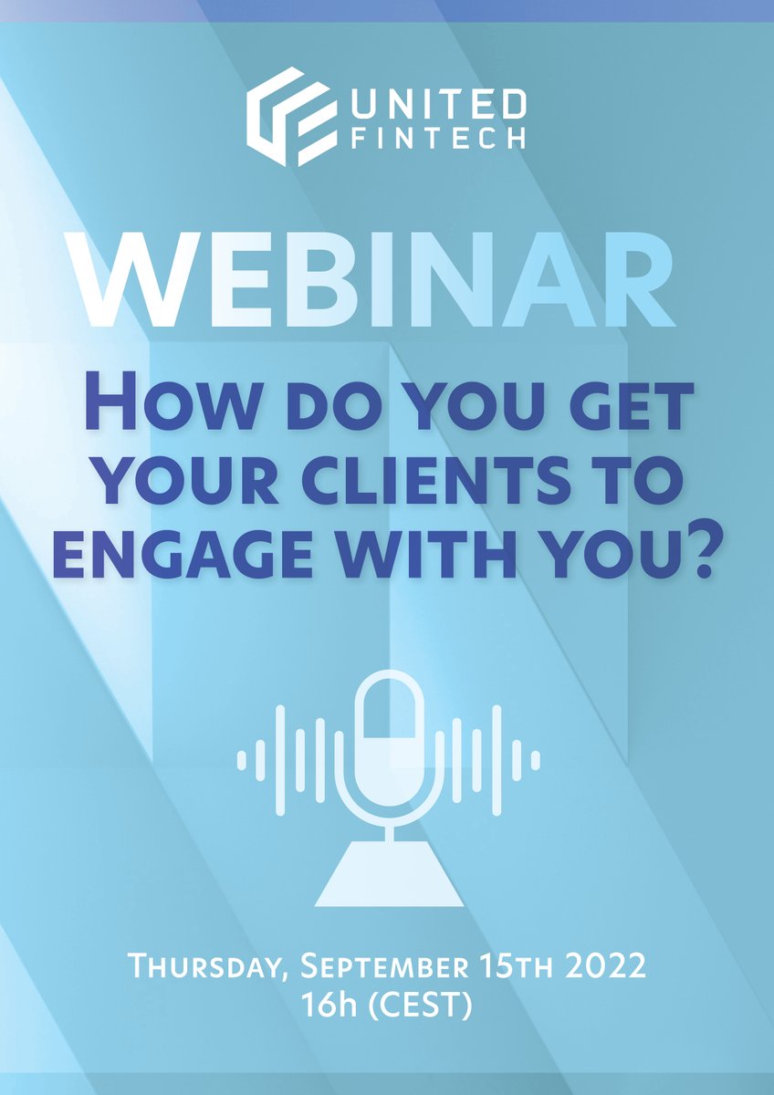 FintechUnited's tweet photo. Have you signed up for our live webinar yet? 🔥
Register through this link and don't miss out on what our guest speakers have to say. 🤩

 https://t.co/jFI6dPVfTP

#engagement #unitedfintech #webinar https://t.co/yUGywReK7b
