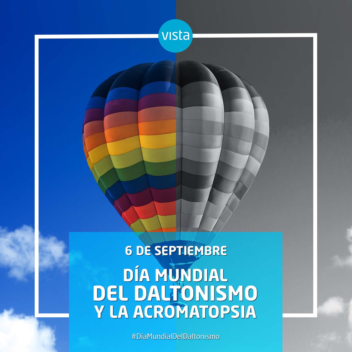 grupo_vista's tweet photo. Hoy 6 de septiembre se celebra el #DíaMundialDelDaltonismoYLaAcromatopsia, y desde @grupo_vista queremos ayudar a dar visibilidad a este trastorno retiniano considerado #EnfermedadRara y dar todo nuestro apoyo a las familias que conviven con esta alteración.
#VistaOftalmólogos https://t.co/Urf7zHf13Q