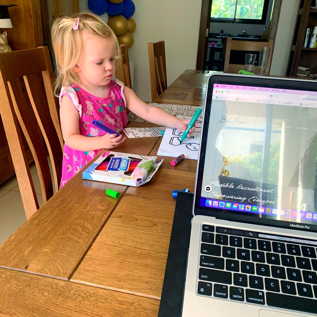 I have a helper today. Juggling is hard, but as parents it becomes second nature. This is a reminder that when you feel you're juggling or struggling, you're doing great!

#workingfromhome #workingparents #workingmumlife #workingmums #wfh #worklifebalance #flexibleworking
