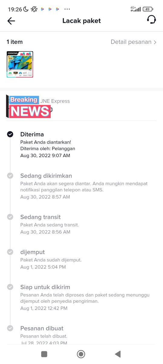 akbarmu67332425's tweet photo. @JNECare tolong dong paket saya udah sebulan lebih gak nyampe nyampe dan ehh nyasar pula., dan gak ada perkembangan informasi lagi. tolong ya di usahakan jgn asal ngomel,di Dm terimakasih dan maaf saja. Tidak perlu kata kata yang penting bukti nyata. 😗 https://t.co/xMuSQsmzG5