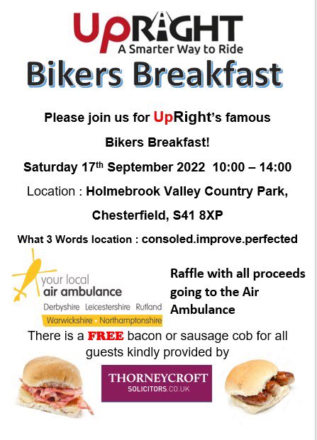 Not long till our big bikers breakfast bash !!! Please share >>>>>
Huge prizes up for grabs thanks to our amazing supporters ❤️🏍❤️