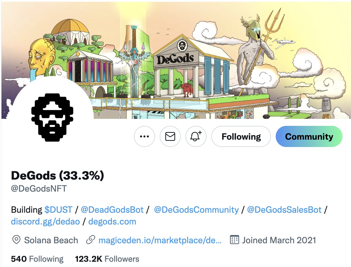 1/n 오랜만입니다 여러분 ㅎㅎ 잘 지내셨나요? 정신이 없어서 별다른 글을 못 적고 있었는데 (사실 다룰 토픽도 별로 없었고), 이번에 재밌는 토픽을 하나 가져와 봤습니다. 바로 <a href="/DeGodsNFT/">DeGods</a>  가 보여준 nft 씬의 성공방식에 대하여 입니다.