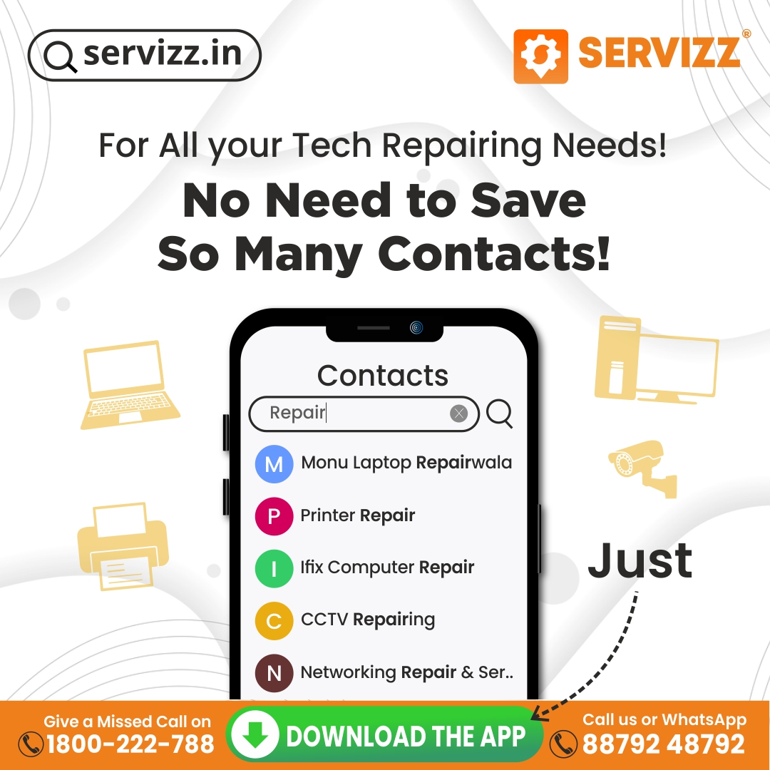 Servizz1's tweet photo. The SERVIZZ App allows you to book a
qualified engineer for your laptop, desktop, printer,
CCTV or biometric repair needs with just one tap!
For More info, Visit https://t.co/s3SgZ9CeIK
#servizz #servizzapp #servizz #ITseviceprovider
#techservice #repairandservice #techsavy https://t.co/7tpFfS2k2I