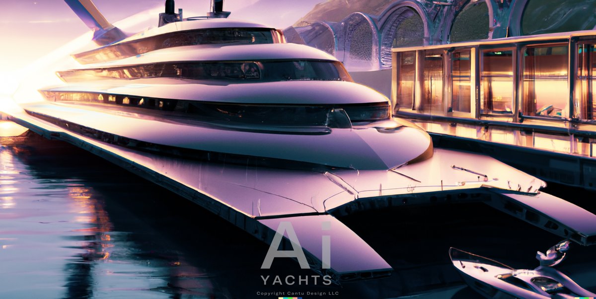 aiyachts's tweet photo. AI Yachts Design Series 01: Design 16.

https://t.co/0AvriodJZV

#artificialintelligence #aidesign #humanvsmachine #cantudesign #computerdesign #dalle #openai #computerbrain #instantdesign #computergenerated #yachtdesign #superyachts #designinspiration #motoryacht #aiyacht #yacht https://t.co/esSdTZAThJ