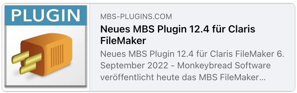 MBSPlugins's tweet photo. Neues MBS Plugin 12.4 für #ClarisFileMaker
Mehr #MongoDB Funktionen
Neue CURL.Options Funktion
Blöcke einklappen im Skript Arbeitsbereich
Mehr Befehle im Kontextmenü
Neue RemoteControl.InsertText Funktion
JSON.Import und XML.Import verbessert.
https://t.co/8nhzYNa9os https://t.co/RSNcpsvUsB