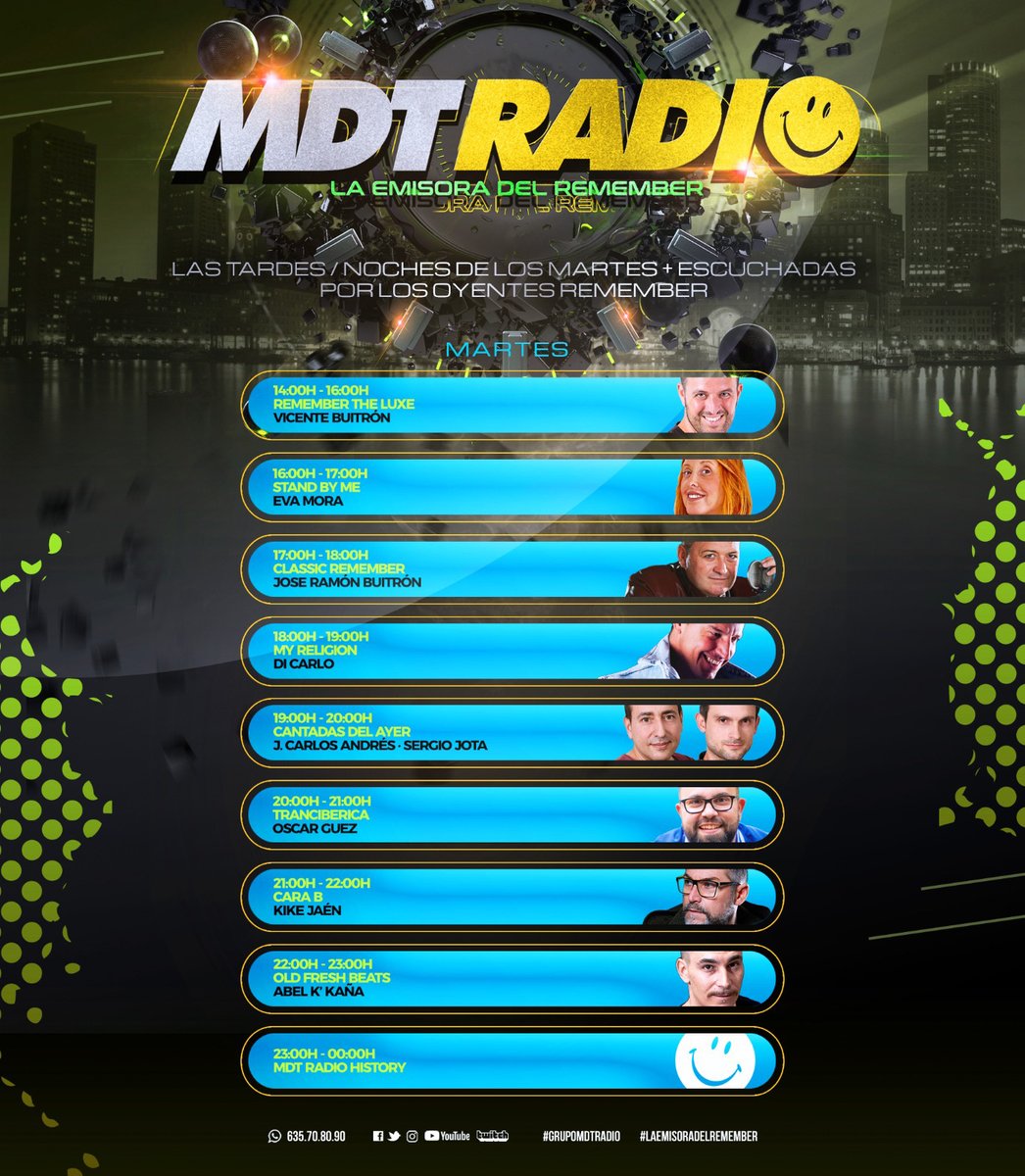 👀 ¡Hoy Estreno de la nueva tarde y noche de Martes! 😍
💥 Nuestro equipo de locutor@s disparando números 1
▶️ ¿Estás preparad@? 🙌

👉 Participa #EnDirecto vía Whatsapp 📲 635 70 80 90