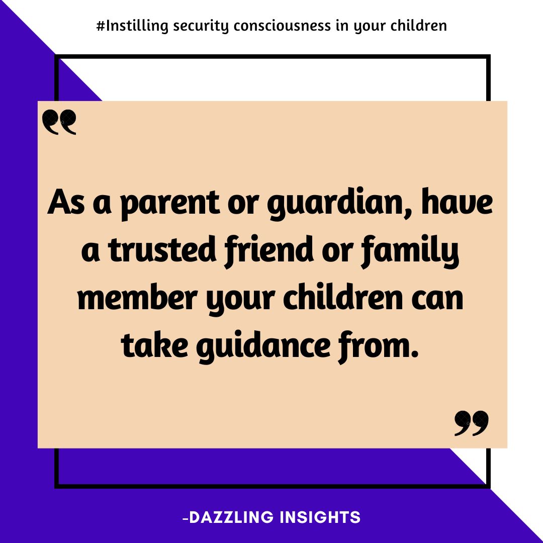 DazzlingInsight's tweet photo. As a parent or guardian, have a trusted friend or family member your children can take guidance from. Visit the link and learn more. Also, follow Us on Facebook, Instagram and Twitter.
#children #security #childsecurity #childrensecurity #dazzlinginsights
https://t.co/woyYqEnCIF https://t.co/b9qlsm4fth