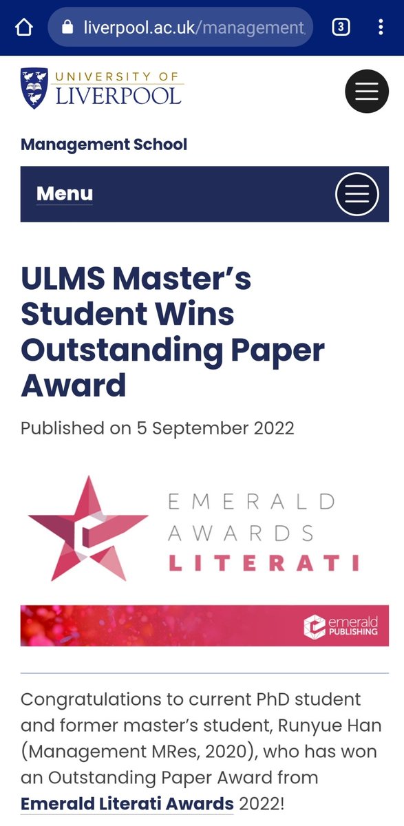 Proud of my student's remarkable achievement 👍 
liverpool.ac.uk/management/new…
