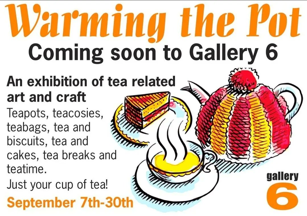 Warming the Pot exhibition @gallery6scarborough starts this Wednesday 7th September to 30th September. Displaying tea themed arts and crafts. There are items for sale and 10% of those sales will come to ATY. Thank you Gallery6 for you support. <a href="/ATYorkshire/">Art therapy Yorkshire</a>