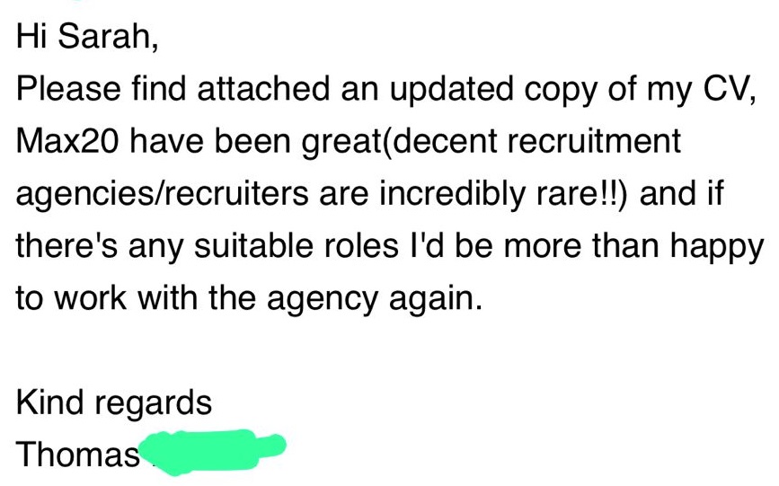 max20_Projects's tweet image. When was the last time you updated your CV?

Sarah received some lovely feedback received from a candidate finishing on one of our #nhsprojects.

Always nice to hear you’ve done a good job!

#max20 #recruitment