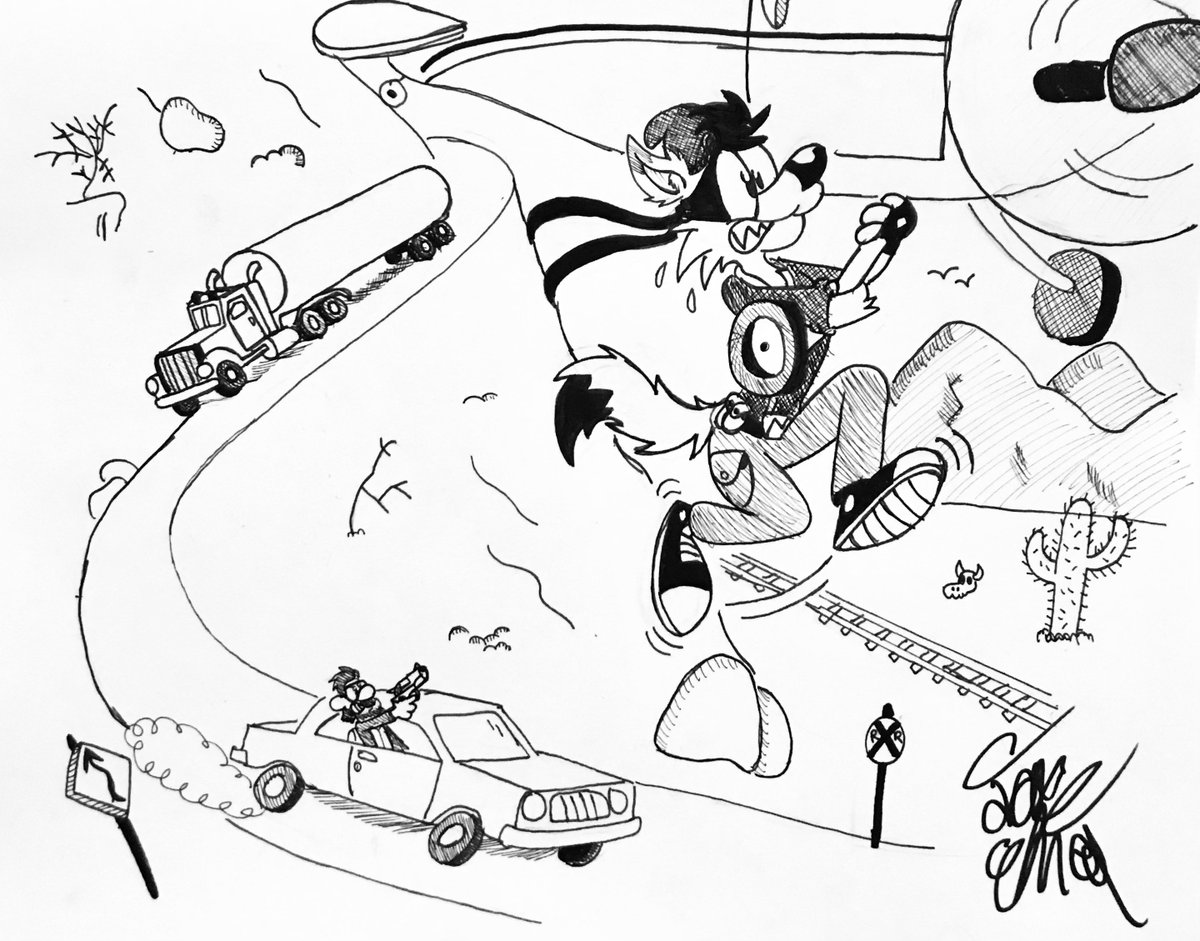 JakeArcticFox's tweet photo. Midnight Fox just uncovered a drug moving operation involving truckers and their rigs. 

Based on the film "License to Kill" (OK I got the idea from @FreyFox87  to make 007 inspired art). ^^ https://t.co/Pf9lbUO38W