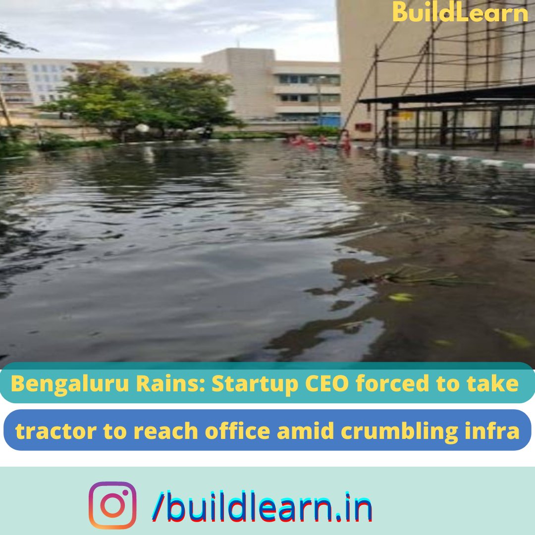 yourbuildlearn's tweet photo. Bengaluru Rains:Startup CEO forced to take tractor to reach office amid crumbling infra.

Source:Moneycontrol https://t.co/HeJI3LYtD5