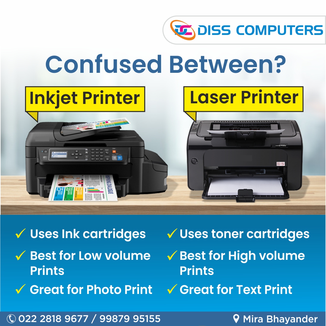 disscomputers's tweet photo. Whatever would be your choice
#inkjetprinter or #laserprinter 🖨. We Sell & Service
both types of printers 😃
Call 📞022 2818 9677 / 99879 95155
#disscomputers #printer #printerservice #printing #print #printersolution #cannonprinter #hpprinter
#printingsolution #mirabhayander https://t.co/sDzvWVC0E9