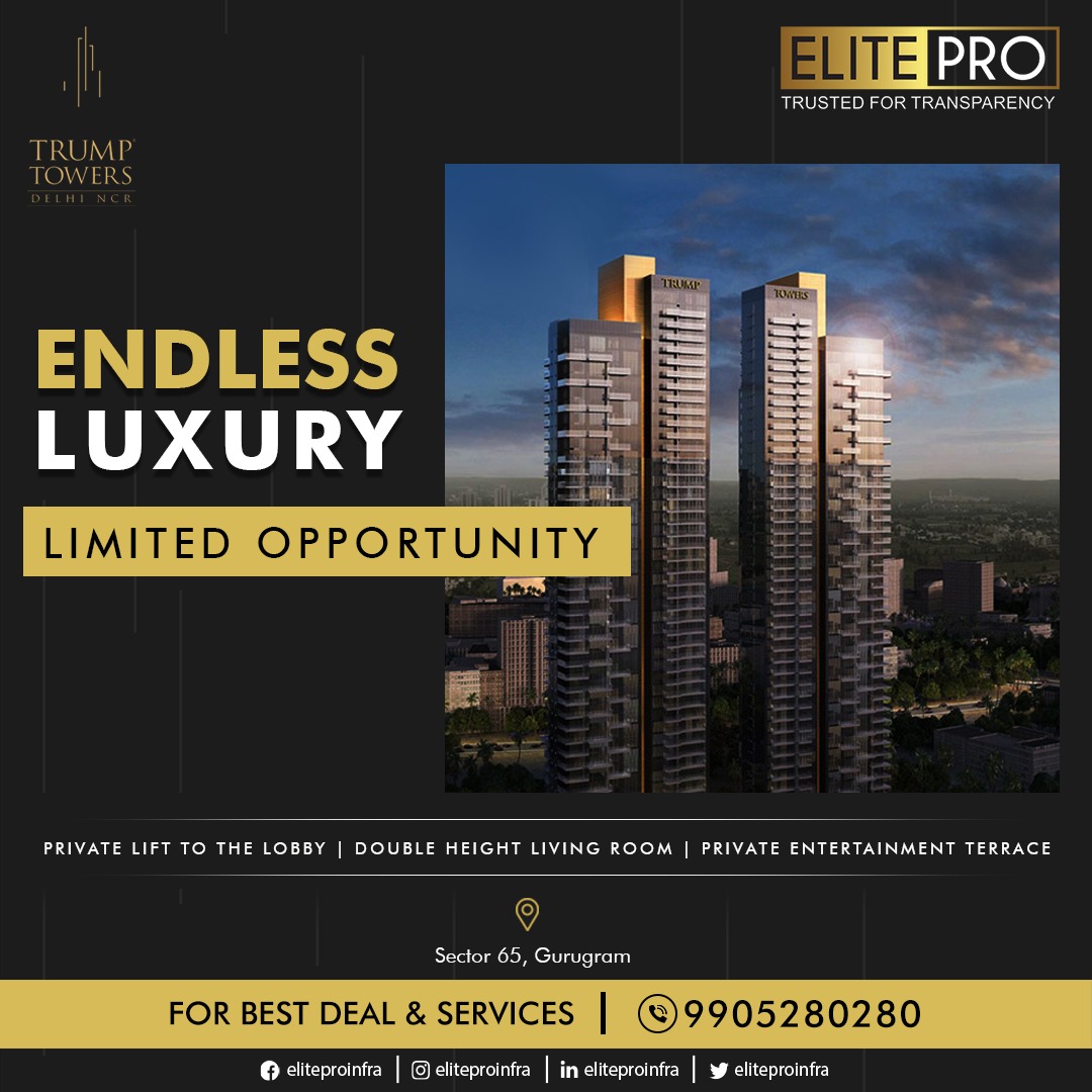 eliteproinfra's tweet photo. ๐๐ซ๐ฎ๐ฆ๐ฉ ๐๐จ๐ฐ๐๐ซ๐ฌ brings luxury apartments for you in ๐ฌ๐๐ ๐๐, ๐๐ ๐ฆ.
โ
Private Lift To The Lobby
โ
Double Height Living Room
๐๐จ๐ง๐ญ๐๐๐ญ: ๐๐๐๐๐๐๐๐๐๐
#ThinkRealtyThinkElite #EliteProInfra #trumptower #residential #Gurgaon #luxuryapartments #home #DelhiNCR https://t.co/LD9NB58zUa
