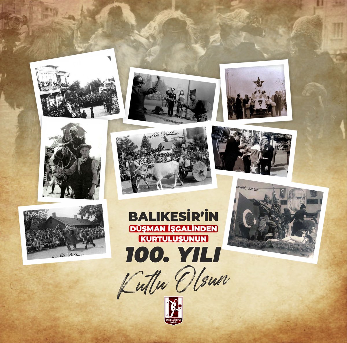 Kuva-yi Milliye şehri Balıkesir’imizin düşman işgalinden kurtuluşunun 100. yıl dönümü kutlu olsun.