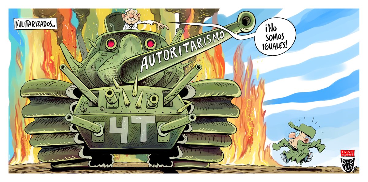 "Militarizados" Cartón publicado en <a href="/ElFinanciero_Mx/">El Financiero</a>