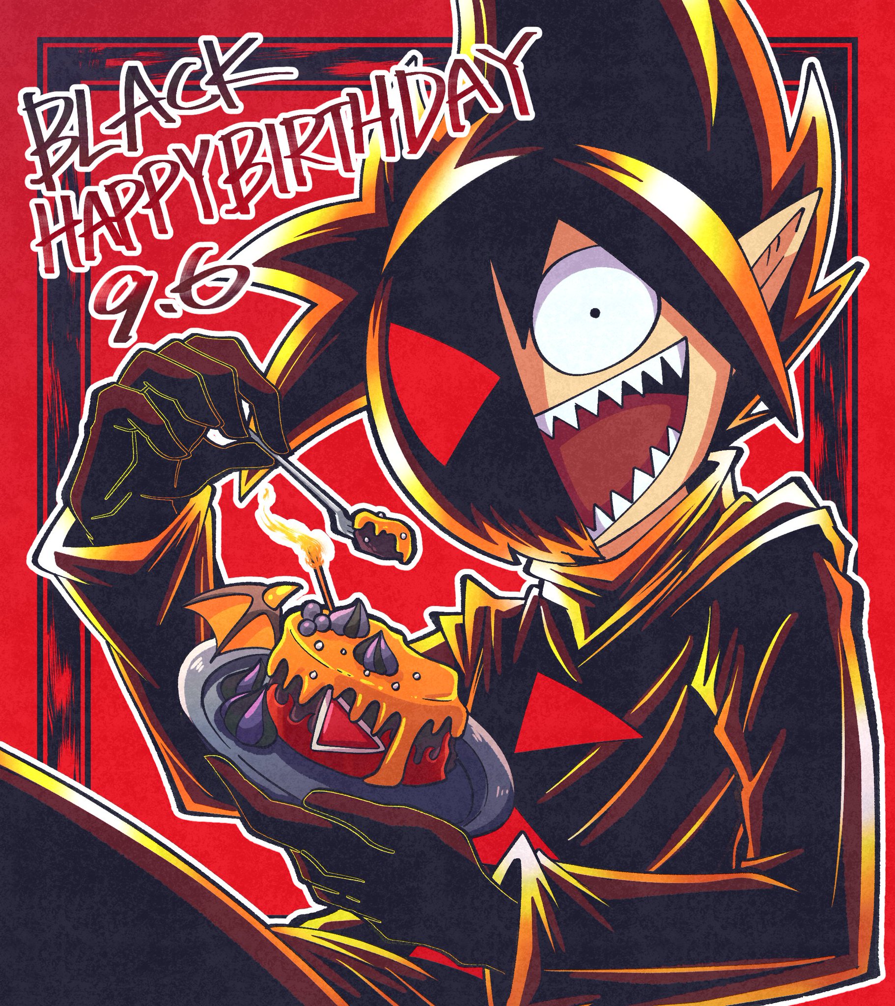 かっこいい♡ジャンバー♡ブラックちゃん 漆黒ヴァンパイアちゃん🦇🍷💋 地毛が茶色いのでこの漆黒感求め