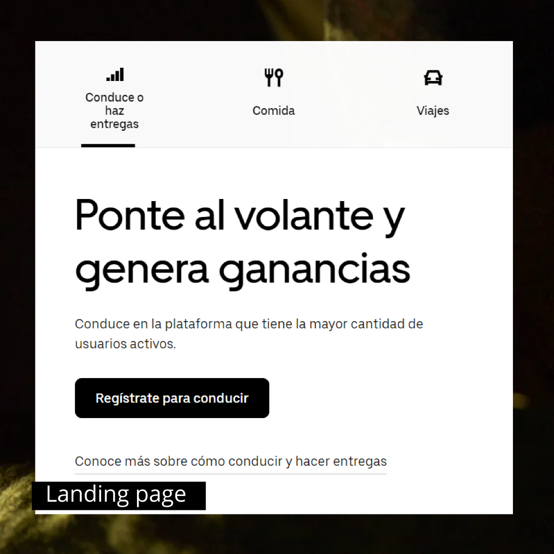 ventalink's tweet photo. Uber utiliza Landing Page. 🚘

Podemos ver una imagen. Trata de dar entender que no hay edad para manejar en Uber.

¿Quieres verlo? Entra a este artículo y conoce más sobre Landing Page: https://t.co/Jc4ZgBr14l https://t.co/E9qG1GO1jC