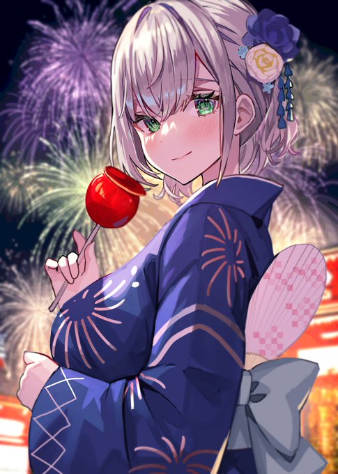 「aerial fireworks holding food」 illustration images(Latest)