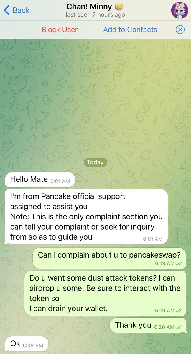 pool_rug's tweet photo. Show us your best replies to scammers faking it as support staff on Telegram/Twitter/Discors. Post your screenshots below and get invited into our private Telegram channel for the preview ⬇️⬇️⬇️⬇️ #scamfail #telegramscam #supportscam #cryptocurrency #telegram #ScamAlert #scammer https://t.co/SahOSsRo2Y