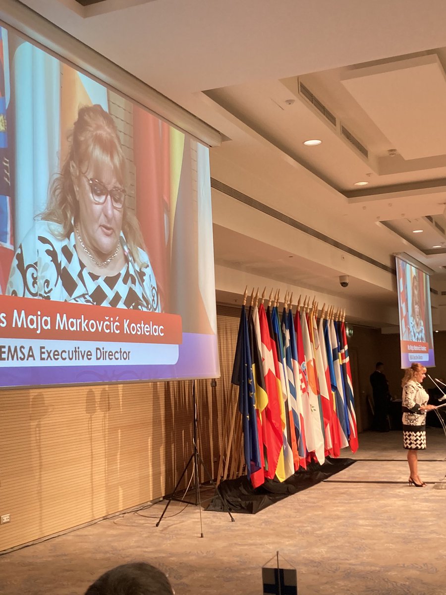 EMSA_EU's tweet photo. “Coast guard functions are an indispensable component of the maritime security upon which our European Union depends.” Our ED Maja Markovčić Kostelac at the #ECGFF Plenary in #Split today https://t.co/o4p3EPPxwK