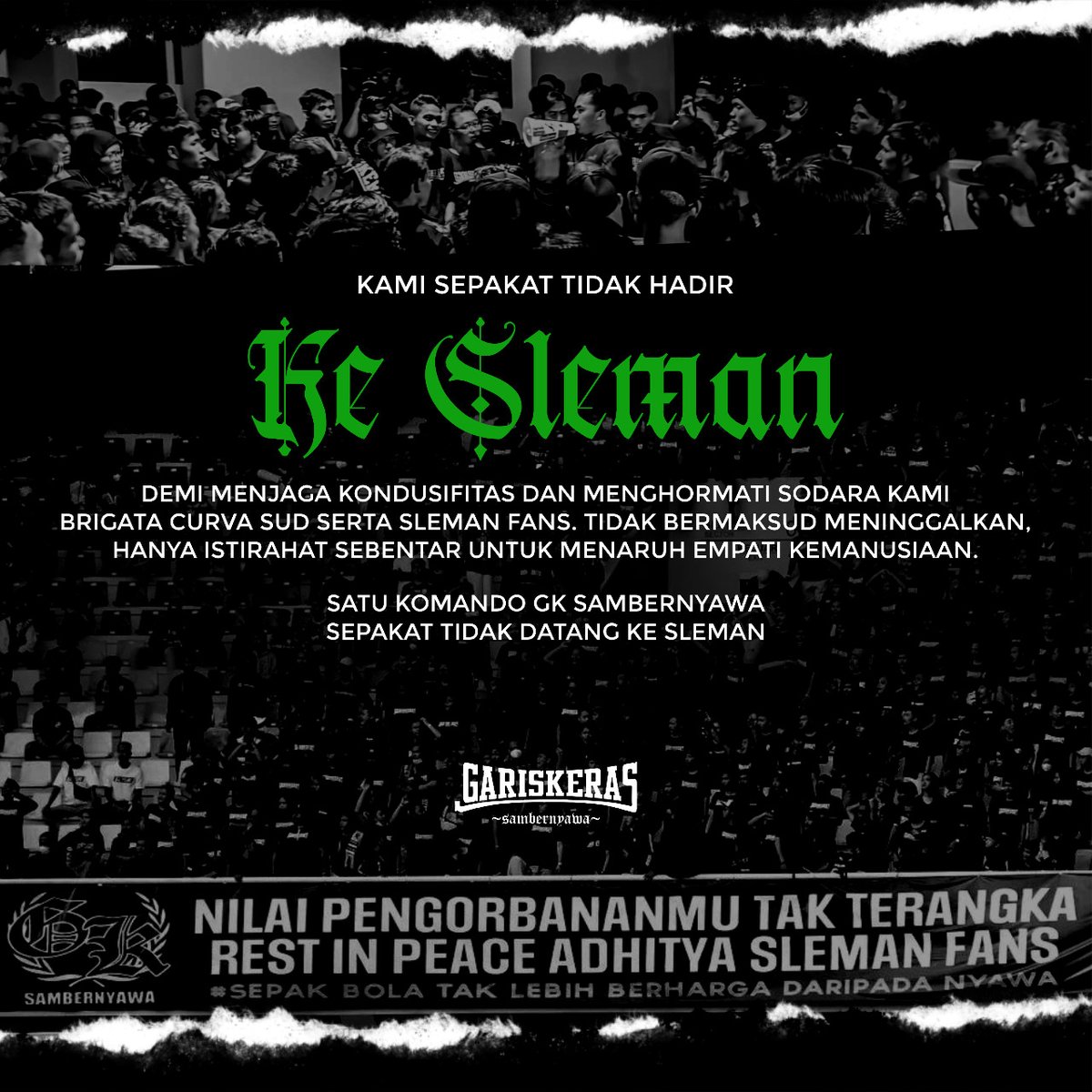 gk_westerland's tweet photo. menyatakan tidak memberangkatkan ke sleman 🥀🙏 https://t.co/pu8x9R7frM