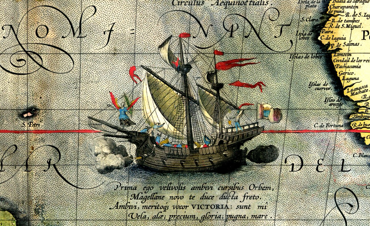 Guille_Nicieza's tweet photo. Tal día como hoy, 6 de septiembre de 1522, hace exactamente 500 años, llegaba la nao Victoria al puerto de Sanlúcar de Barrameda. Sus 18 tripulantes, capitaneados por Juan Sebastián Elcano, habían completado la primera circunnavegación de la historia: "PRIMUS CIRCUMDEDISTE ME". https://t.co/gG8EIiuV91