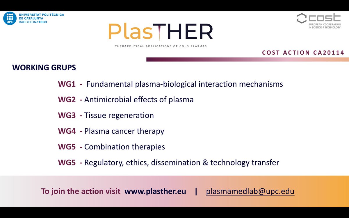 CostPlasTHER's tweet image. In her invited talk at the 9th Central European Symposium on Plasma Chemistry (#CESPC-9) @criscanalb also talked about @CostPlasTHER. Thank the organizers for the invitation and the fruitful discussions