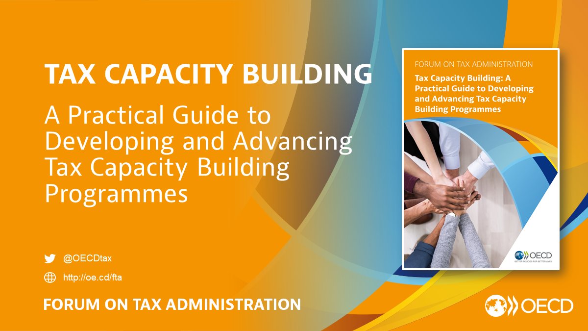 OECDtax's tweet photo. Coming🔜 Looking to develop or advance a 𝘁𝗮𝘅 𝗰𝗮𝗽𝗮𝗰𝗶𝘁𝘆 𝗯𝘂𝗶𝗹𝗱𝗶𝗻𝗴 programme? The @OECD Forum on Tax Administration will publish a practical guide on 🗓️ 7 Sep 🕚11:00 CEST.
More info 📙➡ https://t.co/5Mz7qpK5OO
#capacitybuilding #OECDFTA #taxadministration https://t.co/GWRRIgtl8c