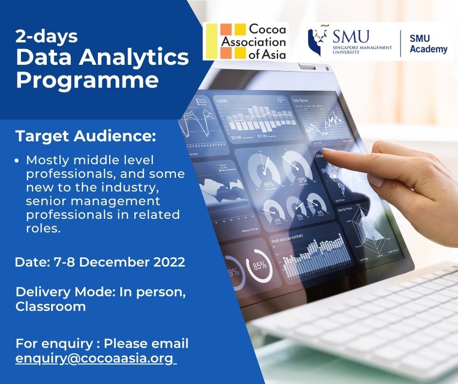 New 2-Day course  on DATA ANALYTICS jointly organized by <a href="/CAA/">Canadian Automobile Association</a> &amp; <a href="/SMUA/">StartMeUp Argentina</a>
Fimd out more, book by 15/09/22  : pos.li/2m3baj Or visit our website at : pos.li/2m3bak TRAINING tab