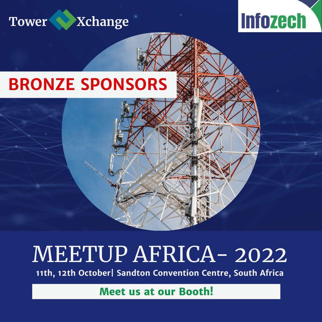 InfozechS's tweet photo. We are the Bronze sponsors at #TowerXchange Meetup Africa 2022.

Meet us at Sandton Convention Centre, South Africa on 11th and 12th October. To schedule a meeting with us in advance reach out to us at sales@infozech.com 

#TowerXchange #TXMeetup #TXMeetupAfrica #tower #telco https://t.co/1bVWCB1Jfn