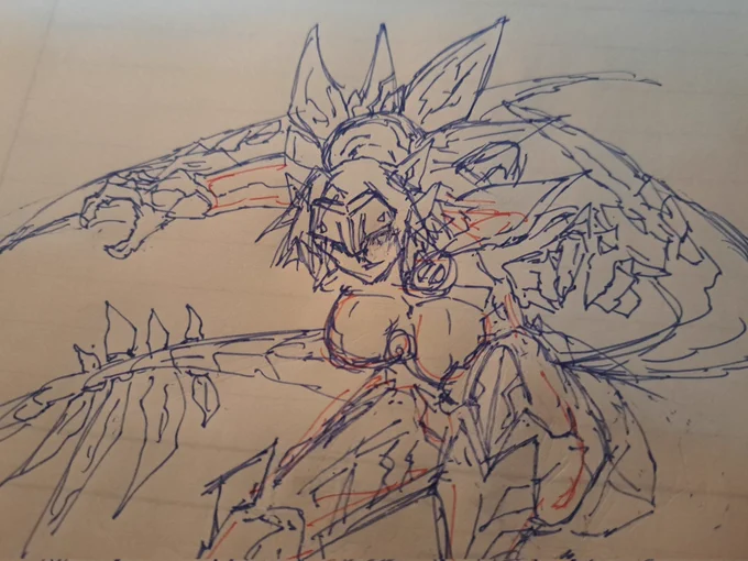 やる気ありすぎて、外回り中に次の案を殴り描き。 
