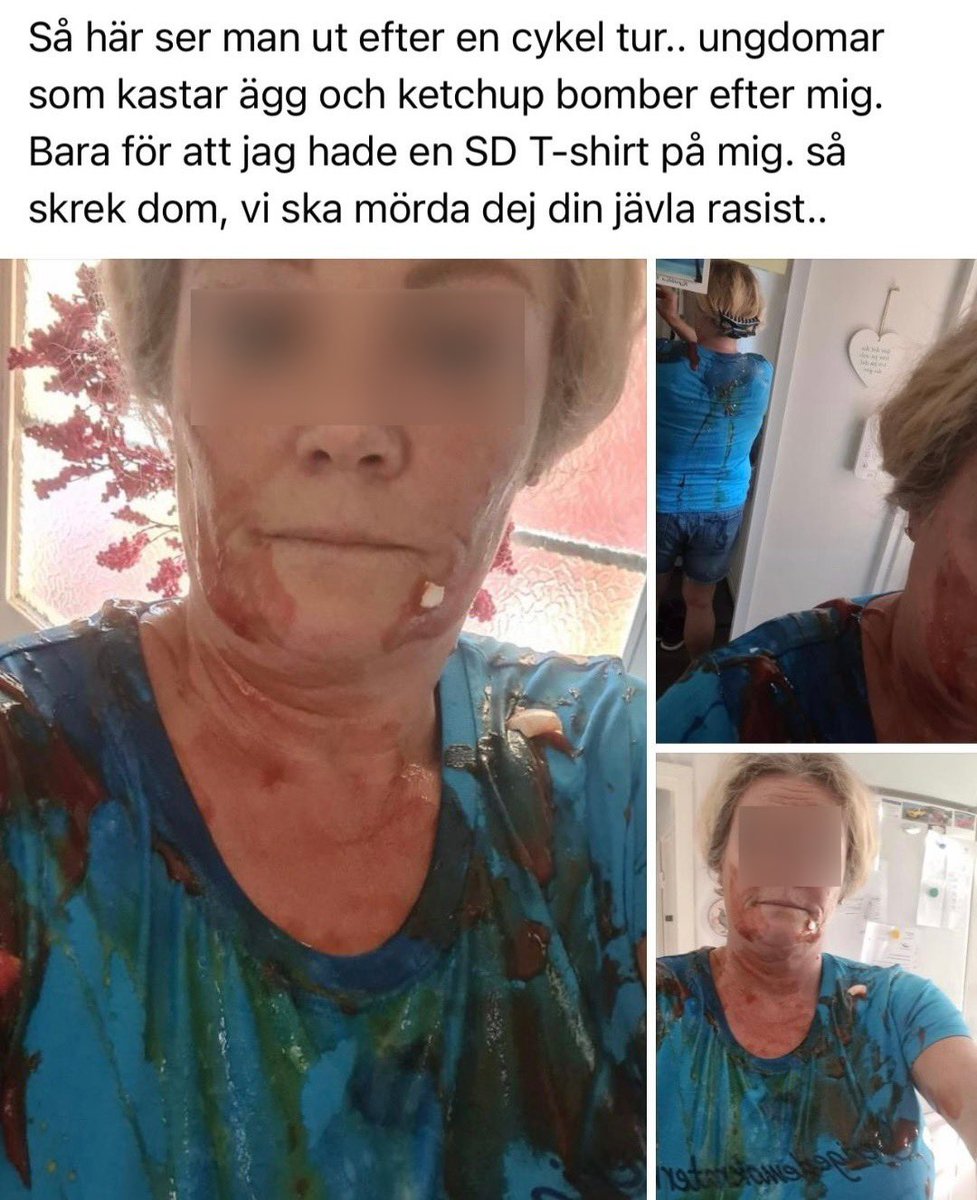 veolenes's tweet photo. Vilken tur att dessa ungdomar missade håret helt och hållet med sina ägg- och ketchupbomber. Det är jättejobbigt att få bort ketchup och ägg ur håret. https://t.co/Bx5XEDWdoK